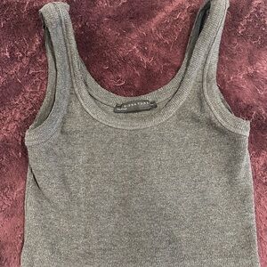 Gray Women's Cropped Tank Top